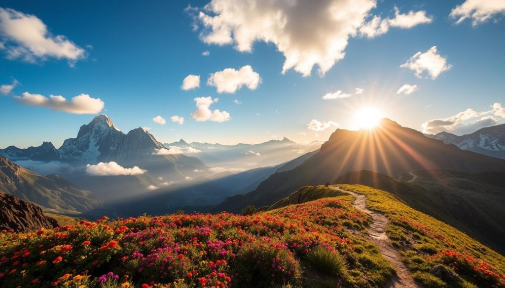 Andean Adventure Mountain Climbing Panorama