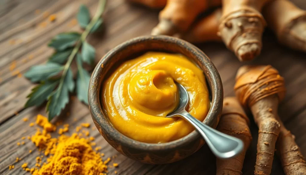 Turmeric face mask for skin brightening