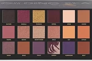 Shimmer Matte 18-Color Eyeshadow Palette - Pro High Pigmented, Warm Neutrals