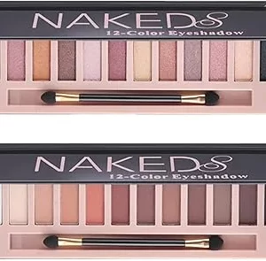 12 Color Eye Shadow Palette - Nude Matte Shimmer - Brush Included