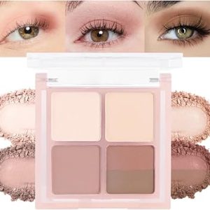 Velvety Matte Brown Eyeshadow Quad - Talc-Free & Blendable