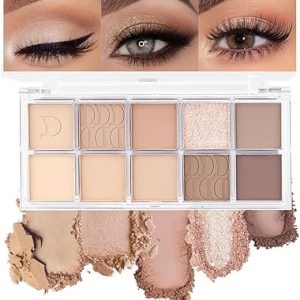 10Color Nude Eye Shadow Palette Waterproof Beginner Set Long Lasting Natural Nude Eye Makeup