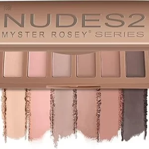 Velvety Matte & Satin Nude Eye Shadow Palette - Vegan, 6 Shades