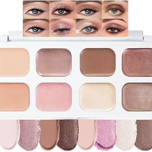 Top Eyeshadow Palette by Kealy. Nude to Brown Cream Shadows