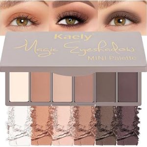 Kaely 6 Color Nude Eyeshadow Palette. Matte Neutrals. Vegan. Cruelty-Free.