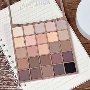 Matte Eyeshadow Palette, Neutral Nudes, 25 Colors, Ultra-Blendable, Long-Lasting