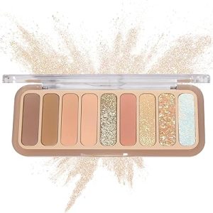 Naked Neutrals Eye Palette: 9 Colors Matte, Shimmer, Glitter Eye Shadows.