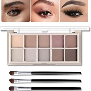 Automatic Nude & Smoky Eyes Palette - 10 Colors Nerual Taupe Matte