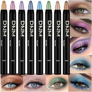 Bridal Eyeshadow Stick Set: Pearl, Black, Grey, Silver Luxe Shimmer Waterproof Eye Crayons Set06