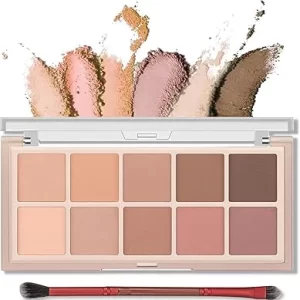 Erinde 10 Matte EyeShadow Palette - Nude Beige Brown - Gift Kit