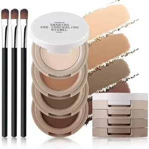 High Pigment Nude Eyeshadow Palette & Brush | 4-in-1 Set