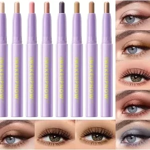 NEUTRAL 8PC Eyeshadow Pencil Set Shine&Brighteners