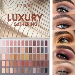 Warm Nude Eyeshadow Palette - 60 Colors for Natural Makeup