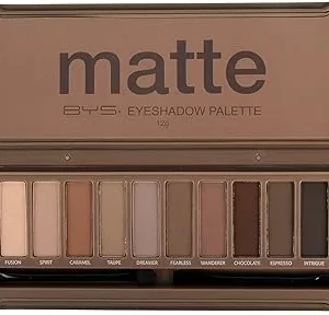 BYS 12 Shade Matte Nude Smoke Eyeshadow Palette.