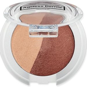 Mineral Creamy Baked Eye Shadow Duo - Matte Brown, Nude - Vegan & Cruelty-Free